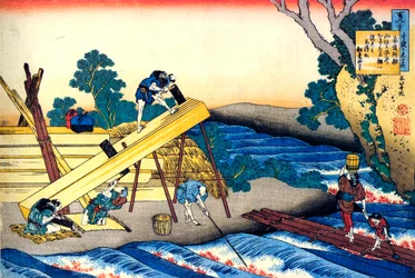 A Száz költő száz versei sorozatból: Harumichi no Tsuraki, c1830.