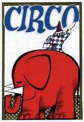 Cirkuszt reklámozó plakát, c1920 (színes litho)