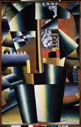 Ivan Klyun (Kliun) portréja (Ivan Klioune) (1873-1943) (Iván Klyun portréja) - Kasimir Severinovich Malevics (Malevich, Malevic) festménye (1878-1935), olaj, vászon