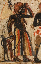 Részlet a núbiai nőkről, akiket Huy és testvére, Amenhotep fogad, nők a..., 2007 (fotó)