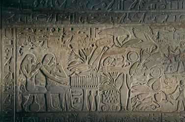 Relief Abydosból, lelet; Egyiptom, 2005 (fotó)