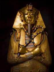 Tutanhamon király szarkofágja, MM7864, Tutanhamon király, Egyiptom, Egyiptomi Múzeum, arany, szarkofág, 2009 (fénykép)