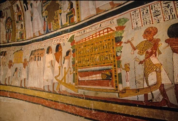 Roy sírja; temetési menet, ; 18. dinasztia. A nemesek völgye; Théba; Egyiptom; Ne...