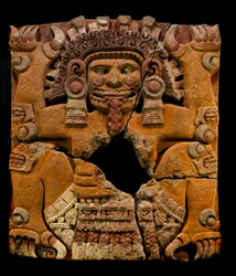mm7677, Greatest Aztecs, Tlaltechutli Stone moved to museum, Templo Mayor, Mexikóváros, Mexikó..., 2010 (fénykép)
