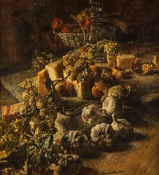 Sajt és fokhagyma (olaj, vászon)