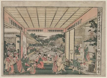 Chushingura: VII. felvonás a Perspektivikus képek sorozatból a The Treasure House of Loyalty c. 17