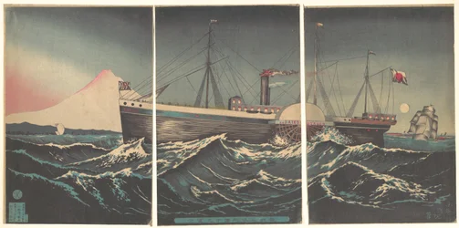 Fuji csónakkal Mihónál, Sunshuban (Shizuoka)