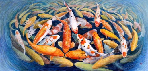Vágyódó szívek, 2012 (keleti gouache rizspapíron)