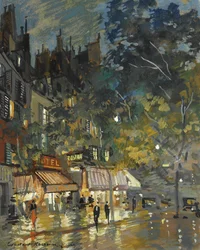 Kávéház Párizsban éjjel, 1936