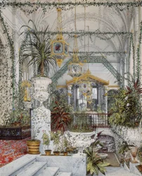 A Téli Palota belső terei. Alexandra Fjodorovna császárné téli kertje, 1860-as évek
