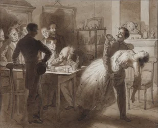 Illusztráció M. Lermontov A tambovi kincstárnok felesége című verséhez, 1862