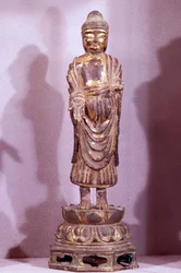 Coreen Art: Buddha szobor arany bronzból. Silla-korszak, 8. század. Hyung pil Chun kollekció