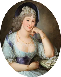 Maria Ernestine Gräfin Esterházy-Starhemberg grófnő portréja 1754-1813, 1770-es évek eleje.