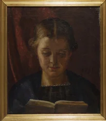 Elisabeth Zahrtmann, a művész nővére olvas