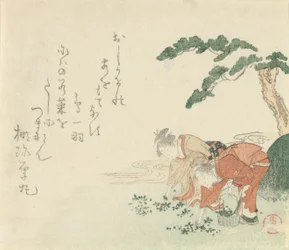 Két lány újévi gyógynövényeket gyűjt, 1797.