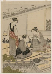 Nők egy teaházban, 1780-as évek vége.
