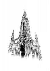 Gótikus emlékmű Edinburgh-ban