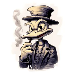 Dagobert Duck, raucht einen großen Marihuana-Joint 4