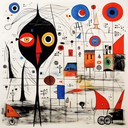 Surreale Illustrationen von Joan Miró. 2