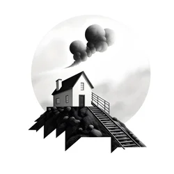 egy napelemes ház illusztrációja, mögötte egy hatalmas nyíl jobbra és felfelé mutat 2