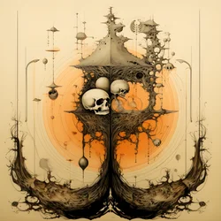 leonardo davinci koncepció vázlat album artwork egy fa gyökere, amely a földből nő ki, és úgy emelkedik az égbe, mint a bubi és a babszár 2