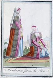 Muszlimok imában – J. Grasset St Sauveur „” Encyclopédie des voyages” című kötetében, szerk. Deroy, Párizs