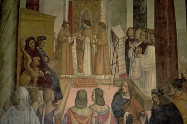 Kórusjelenet, Szent Benedek életéből