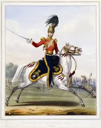 A 17. Lancers tisztje lóháton, 1833-1836