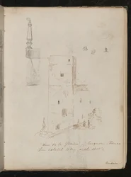 Tanulmány egy asztallábról, építészeti tanulmány, ?Tour de la glacine - avignon - Franciaország