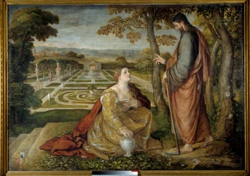 Noli Me Tangere Krisztus és Mária Magdolna. Lambert Sustris (1515-1568) festménye