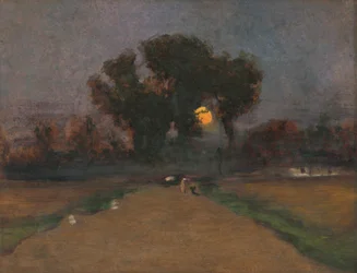 Táj lenyugvó nappal, 1890-1900