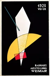 A németországi weimari Bauhaus kiállítás plakátja, 1923