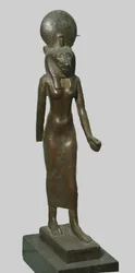 Szekhmet egyiptomi istennő bronzszobra, Kr. e. 712-332