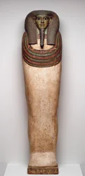 Horankh koporsója, Kr.e. 700 körül (fa, gesso, festék, obszidián, kalcit és bronz)