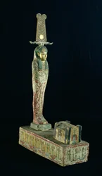 Ptah-Sokar-Osiris temetési szobra (festett fa)