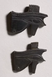 Két wedjat szem amulett (obszidián)