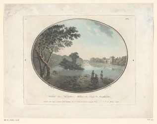 Kilátás a Wilton-házra Wilton dans Willshire, Chateau du Comte de Pembroke (cím a tárgyon) Jardins Anglais (sorozat címe az objektumon) Angol kertek (sorozat címe)