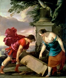 Thészeusz és anyja, Aithra, kb. 1635-36