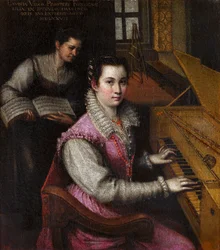 Önarckép par Fontana, Lavinia (Lavinia Zappi) (1552-1614). Olaj, vászon, mérete: 24x23,8