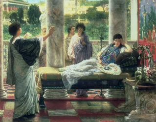 Catullus verseit olvassa Lesbia házában, 1870
