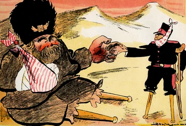 A Jövő Szövetsége – "Így kellett volna kezdenünk!" - Orosz és Japán kezet fog. 1904 (litó)