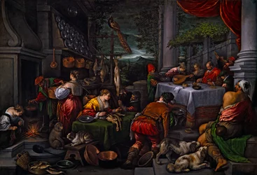 Lázár és Dives, 1570 körül (olaj, vászon)