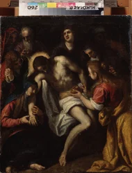 "La deploration du christ" (A siránkozás) Leandro Bassano (1557-1622) festménye Wereshchagin Regionális Művészeti Múzeum, Mikolajiv Ukrajna