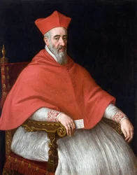Giovanni Delfino bíboros (1545-1622) portréja – Leandro Bassano (1557-1622) festménye, olaj, vászon