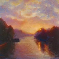 September Morning River, 2023 (öljy kankaalle) unkari
