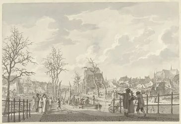 Romok a leideni Rapenburgon, az 1807. január 12-i puskaporos katasztrófa után