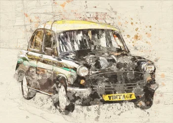 Vintage taxi-művészet