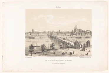 Kilátás Orléansra a Loire bal partjáról Orleans. Vue-díj de la rive gauche de la Loire (cím a tárgyon) Kortárs Franciaország (sorozat címe) La France de nos jours (sorozat címe a tárgyon)