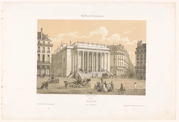 Kilátás a nantes-i Théâtre Graslinra Nantes. Vue du theatre (cím az objektumon) Kortárs Franciaország (sorozat címe) La France de nos jours (sorozat címe a tárgyon)