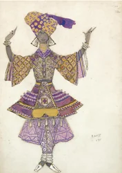 R. Hahn balettkék istenének jelmezterve, 1911